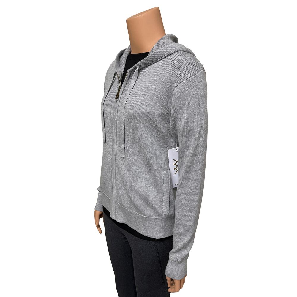 Rhone Daybreak Sweater Knit Hoodie Sz XS New $129 Light Gray Heather Relaxed Fit - Picture 3 of 13